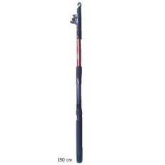 Joran Pancing - Tongkat Pancing - Stick Pancing Carbon Model Antena 150cm (Hitam Combine Merah)