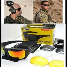 Kacamata ESS ROLLBAR Polarized Tactical Sunglasses 4 Lensa