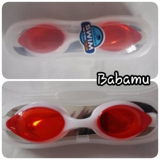 Kacamata Renang Anti Fog with Box - Water World Swim Goggle Antifog - Merah - Babamu