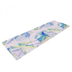 Kess Inhouse Alison Coxon Latihan Yoga Mat, Shatter Blue, 72x24-Inch-Intl