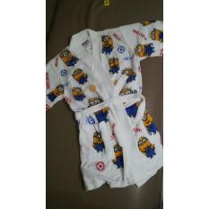 Kimono Baju Handuk Anak Putih Sablon Minions - Ddc6c7