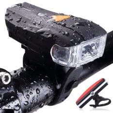Kobwa USB Charger Lampu Sepeda Lampu Depan USB Rear Light Mountain Bike Night Traffic Set Lampu-Intl