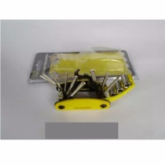KUNCI SEPEDA MURAH !!! Bike Tool Kit 15 In 1 - Kunci Lipat Untuk Perlengkapan Gowes - Warna Kuning