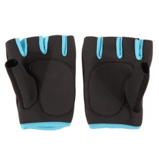 Ladies Weight Lifting Gloves Neoprene Gym Training Body Building Fitness Straps Blue 7-8.5cm