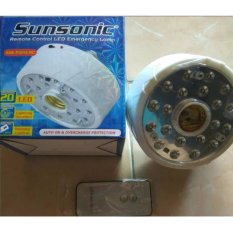 Lampu Led Cas Emergency Fitting + Remote 20led Sunsonic Otomatis Nyala Dan Kualitas Bagus