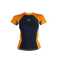 Lasona Baju Atasan Panjang Renang Anak Perempuan BRP-Q2741-L4 Black Orange-Red