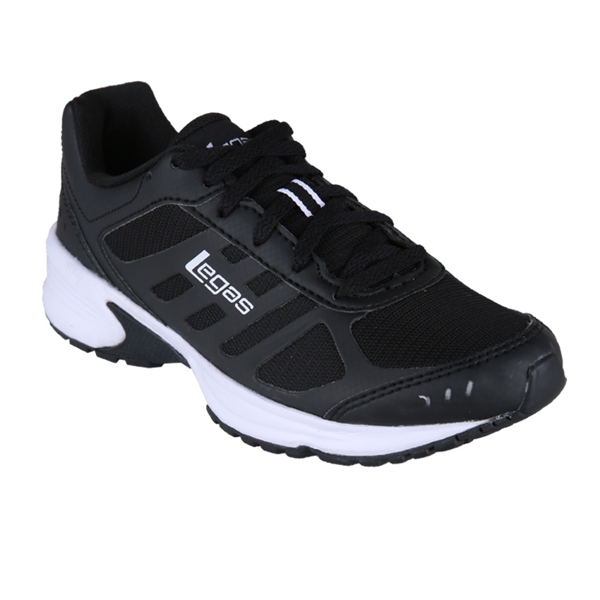 League Legas Series Atom LA Sepatu Lari - Black/ White