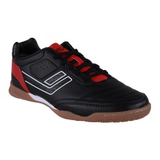 League Legas Series Meister LA Sepatu Futsal - Black-Flame Scarlet-White