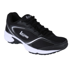 League Legas Series Neptune Back to School Series LA Sepatu Lari - Black/ White/ Met. Silver