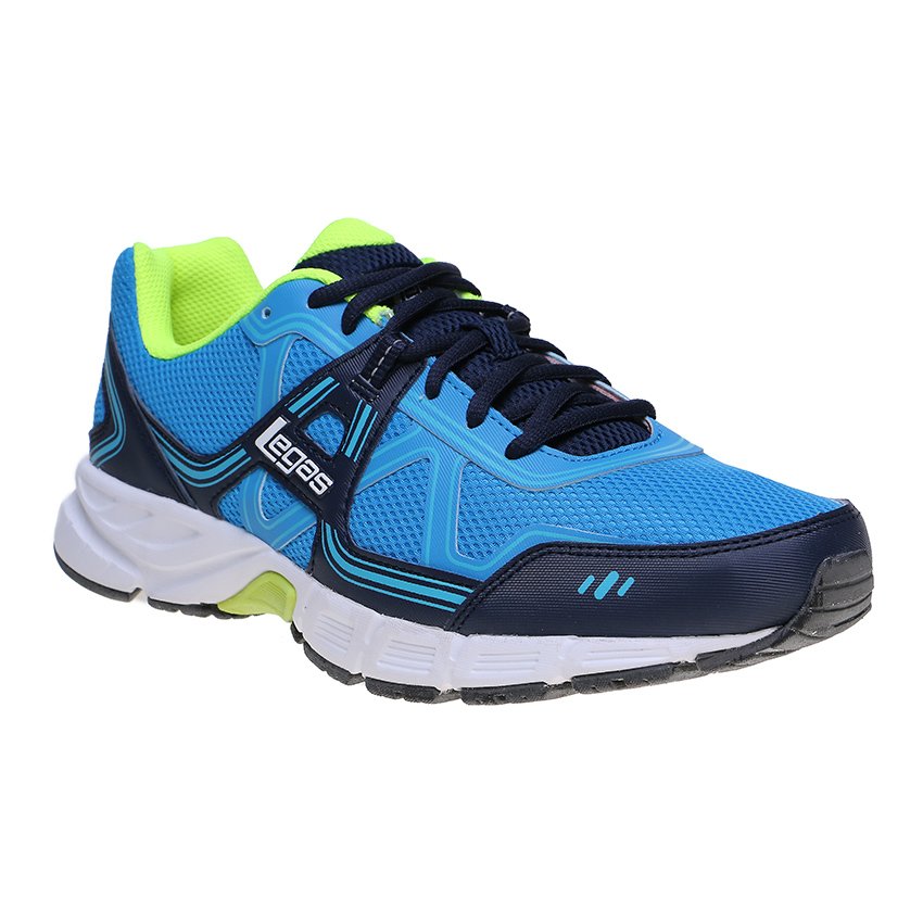 League Legas Series Strakto LA M Sepatu Lari Pria - Swedish Blue-Volt-Peacoat