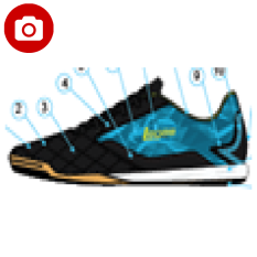 League Legas Series Tyra LA Sepatu Futsal Pria - Black/Aquarius/Lime Punch