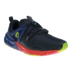 League Poste Run Sepatu Lari - Hitam-Navy Blue-Fiery Red