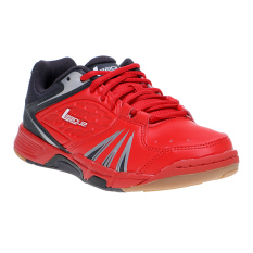 League Raid Sepatu Badminton - Fiery Red-Nine Iron-Met. Sil