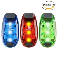 LED Safety Light (3 Pack) + Bonus GRATIS | Klip On Strobe/RunningLights untuk Pelari. Anjing. Bike. Jalan | Tinggi Terbaik VisibilityAccessories untuk Reflektif Anda Gear. Sepeda Dll-Intl