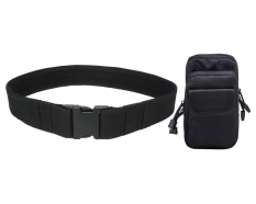 Leegoal Outdoor Keamanan Taktis Tempur Gear Utility Nilon Pinggang Pack Belt dengan Kantong untuk Camping Hiking Penggunaan Harian-Intl
