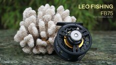LEO FB75 Logam Penuh Terbang Ikan Gulung Roda Bekas Arung Jeram Es Penangkapan Ikan (Hitam)
