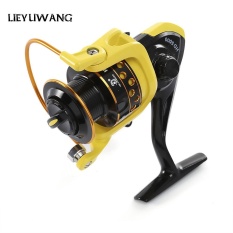 Lieyuwang Full Metal Fishing Rol Gulung dengan Gagang Yang Bisa Ditukar (Kuning)-Intl