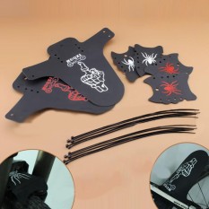 Ringan Portabel Keren Pola Lipat Tahan Lama Mudah Dipasang Jalan MTB Sepeda Sepeda Mudguard Belakang Menjaga Fender Set Warna: merah Keterangan: Set-Internasional
