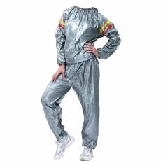 Lucky Sport Sauna Suit Size L - Baju Sauna Pembakar Lemak - Silver