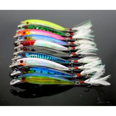 Lure Minnow - 10pcs - 7,2g 9cm - Minnow Fishing lure Umpan Mancing Buatan 10 Colors -