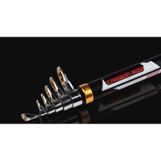 Mamba Joran Pancing Carbon Fiber Sea Fishing Rod 5 Segments 2.4M Black