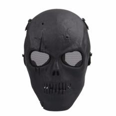 Mask Airsoft Gun Skull - Topeng Airsoft Gun -Topeng Tengkorak - Mask Skull - Topeng 007 - Hitam