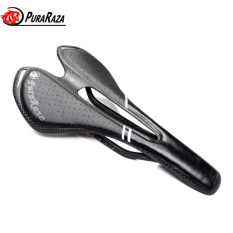 (Matt) 2017 New Full Carbon + Serat Kulit Road Bike Seat Kursi Pelana MTB Cushion Mountain Bicycle Saddle Accessories Oval Bow 7*10 Matt-Intl