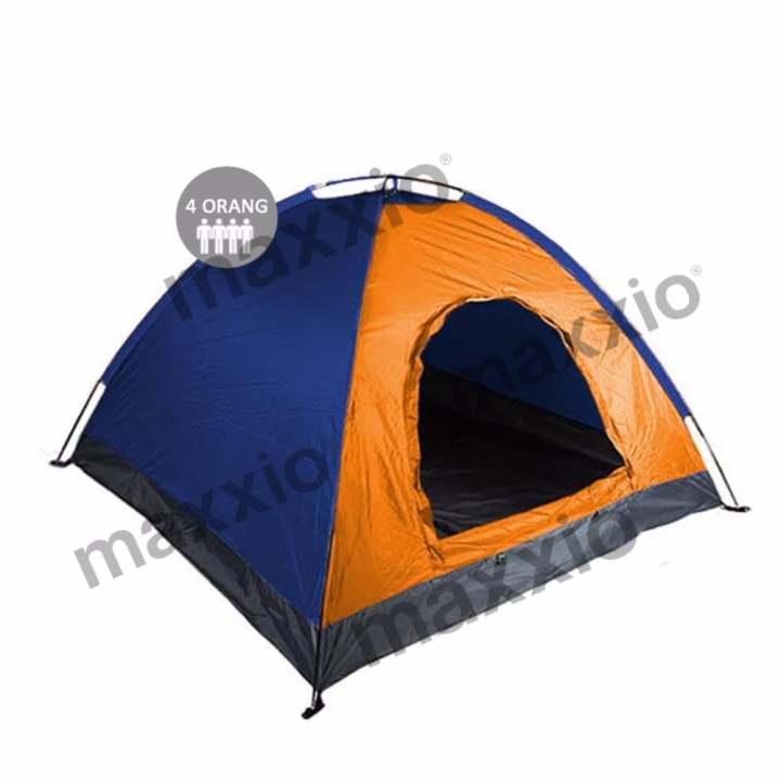 Maxxio Tenda  Camping  4 Orang Ukuran  200cm x 200cm Orange 