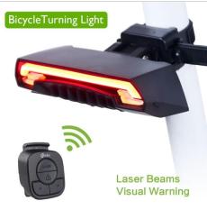 Meilan X5 Smart Rear Lampu Lampu Sepeda Sepeda Laser LED USB Rechargeable Wireless Remote Kontrol Balik Bersepeda Bycicle- INTL