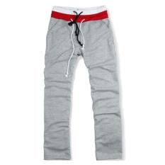 Jaket Olahraga Pria dengan Sweat Pants Harem Training Dance Jogging Baggy Pria Celana Panjang Celana (Abu-abu) (Intl)