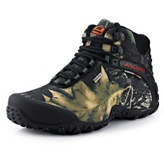 Pria Hiking Sepatu Tahan Air Outdoor Sport Sneakers Anti-skid Mendaki Gunung Trekking Sepatu Atletik Warna: Abu-abu Ukuran: 46