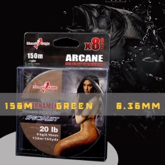 MermaidKnight Fishing Line PE 150 M 8 Wire Multifilament Line Lure Dikepang Kabel Perahu Laut dan Pantai Fishing Hijau atau Grey 0.36mm 60lb-Intl
