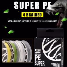 MermaidKnight pancing P 4 senar pancing ikan gurame Jepang Super kuat bahan Tackle150m Multifilamen 0,13 mm (kuning) - International