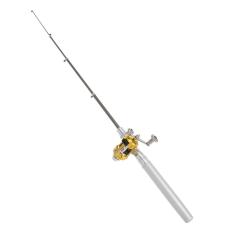 Tabung Mini Portabel Ikan Pena Aluminium Aloi Kail Pancing Joran Reel Combo-Intl