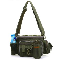 Multifungsi Tas Godaan Pinggang Paket Kantong Tiang Paket Fishing Tackle (Hijau Tentara)