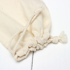 Katun Alami Membantu Penyimpanan Serut Laundry Rapi Karung Polos Bahan Tas Sajak