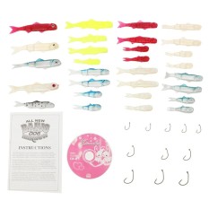 Baru 110 Pieces Banjo 006 Ikan Kecil Memancing Sistem Pancingan Plastik Lembut Umpan Set-Intl