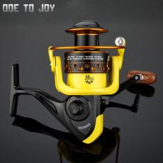 New 2017 German Technology Fishing Reel 12BB 1000 -7000 Spinning Reel Carpa Molinete De Pesca Roda Spinning Wheel Fishing Reel 3000 (Yellow)