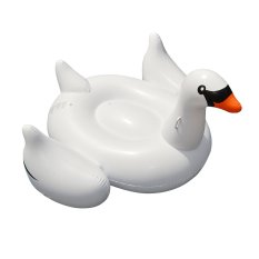 NiceEshop Indah Putih Desain Swan Kolam Tiup Mengapung Bandung Photo: “were Running And Orang Dewasa Berenang Cincin, Putih (S)