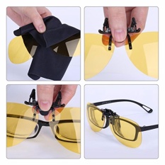 Night View Clip Ons As Seen On Tv- Kacamata Jepit Anti Silau Lensa Jepit Anti Silau Lensa Kuning Anti Silau Kacamata Anti Silau Lensa Kacamata Berkendara Lensa Kacamata Menyetir Malam Hari Super Best Seller