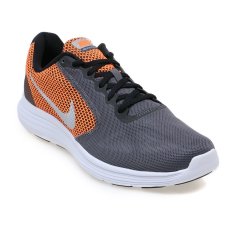 Nike Revolution 3 Sepatu Lari Pria- Dark Grey-Metallic Silver-Black-Wolf Grey