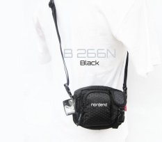 Nordend - Tas Selempang Hitam Polos Double Handphone B266n