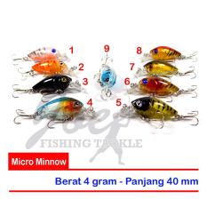 Obral Murah Micro Minnow 4 Gram 40mm - UL Minnow - Umpan Pancing - Mancing UL