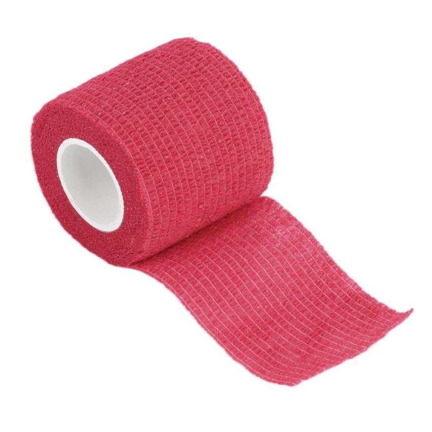 Oh Self-Menganut Pertolongan Pertama Perban Membungkus Elastis Perekat Tapestretch 5 Cm Merah-Internasional