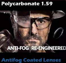 ORIGINAL Lensa Antifog Polycarbonate Kacamata Safety Minus 1.59