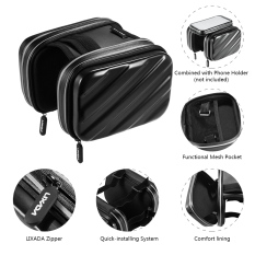 Outdoor Bersepeda Hiking Riding ROAD Sepeda MTB City Bike Bicycle Front Frame Bag Pack Pouch Hitam 2