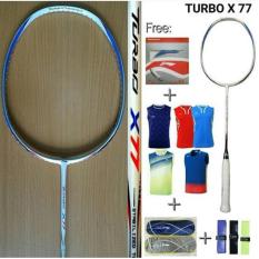 PAKET 1JUTAAN PROMO RAKET LINING TURBO X77 ORIGINAL BONUS SENAR, JERSEY, TAS ORI 1R DAN HANDGRIP ADHA SPORT