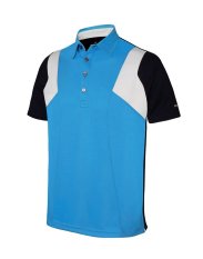 PIN HIGH Baju Golf Stewart Navy Blue Span White - Biru