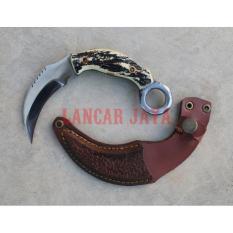 Pisau Karambit Ukir Batik Tradisional Pencak Silat Asli Indonesia - 7779A5