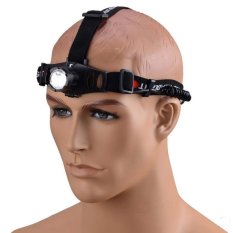 Police Headlamp Cree LED Rechargeable - Senter Kepala JS 0181 - Hitam